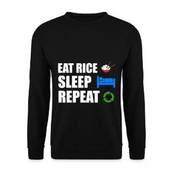 rice - Unisex Sweatshirt - black - Front - Alina (178cm) & Michal (187cm)