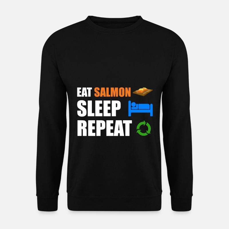 Lachs - Unisex Pullover - Schwarz