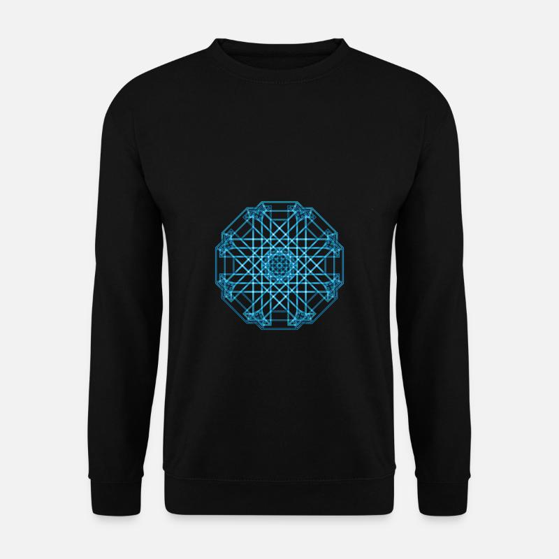 Keltisches Blaues Mandala - Unisex Pullover - Schwarz