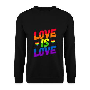 Homosexuality LGBT CSD Gay Pride - Unisex Sweatshirt - black - Front - Alina (178cm) & Michal (187cm)