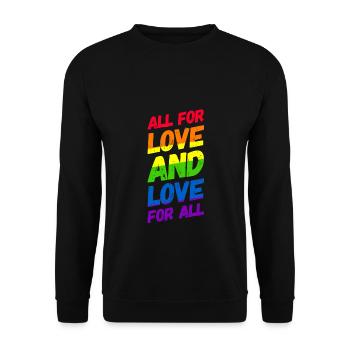 Homosexuality LGBT CSD Gay Pride - Unisex Sweatshirt - black - Front - Alina (178cm) & Michal (187cm)