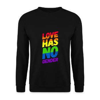 Homosexuality LGBT CSD Gay Pride - Unisex Sweatshirt - black - Front - Alina (178cm) & Michal (187cm)