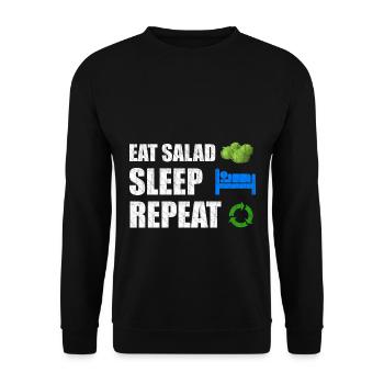 Salade - Sweat-shirt Unisexe - noir - Devant - Alina (178cm) & Michal (187cm)