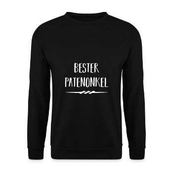 Patenonkel - Unisex Pullover - Schwarz - Vorne - Alina (178cm) & Michal (187cm)