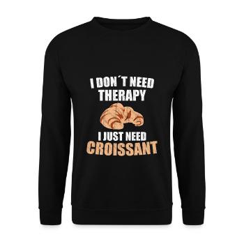 Croissant thérapie - Sweat-shirt Unisexe - noir - Devant - Alina (178cm) & Michal (187cm)