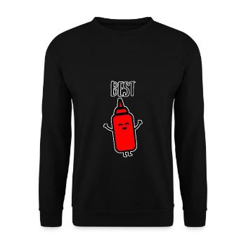 Beste Freunde - Unisex Pullover - Schwarz - Vorne - Alina (178cm) & Michal (187cm)