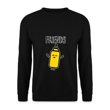 Beste Freunde - Unisex Pullover - Schwarz - Vorne - Alina (178cm) & Michal (187cm)