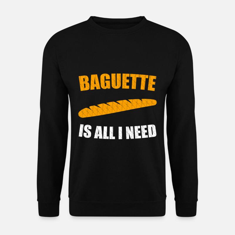 Baguette - Unisex Pullover - Schwarz