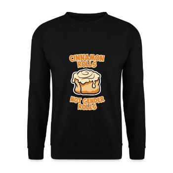 Zimtrolle Cinnamon Rolls Gender Roles Ladies Mens - Unisex Sweatshirt - black - Front - Alina (178cm) & Michal (187cm)