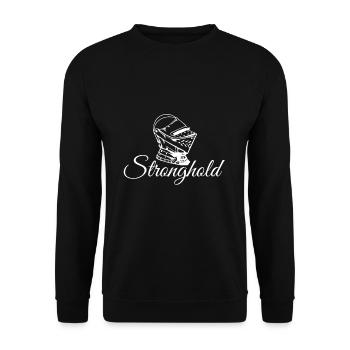 Stronghold Geschenk Geschenkidee - Unisex Pullover - Schwarz - Vorne - Alina (178cm) & Michal (187cm)