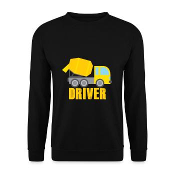 Conducteur de camion malaxeur - Sweat-shirt Unisexe - noir - Devant - Alina (178cm) & Michal (187cm)