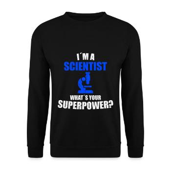 Superpuissance scientifique - Sweat-shirt Unisexe - noir - Devant - Alina (178cm) & Michal (187cm)