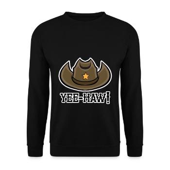 Cowboy Yee-Hwa Sheriff Hut Damen Herren - Sweat-shirt Unisexe - noir - Devant - Alina (178cm) & Michal (187cm)