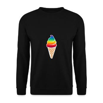 rainbow - Unisex Sweatshirt - black - Front - Alina (178cm) & Michal (187cm)