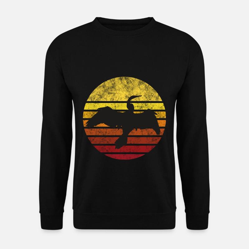 Kormoran im Sonnenuntergang - Unisex Pullover - Schwarz