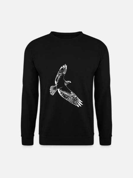 Faucon en vol - Sweat-shirt Unisexe - noir
