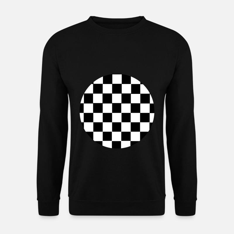 Checkered circle - Unisex Sweatshirt - black