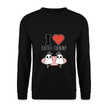 Boo Bees - Halloween J'aime les abeilles Boo - Sweat-shirt Unisexe - noir - Devant - Alina (178cm) & Michal (187cm)