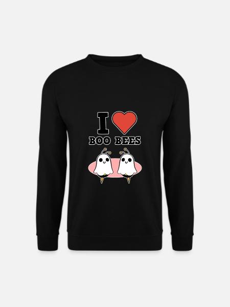 Boo Bees - Halloween I Love Boo Bees - Unisex Pullover - Schwarz