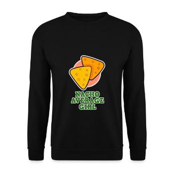 Nacho for parties - Nacho Average Girl - Unisex Sweatshirt - black - Front - Alina (178cm) & Michal (187cm)