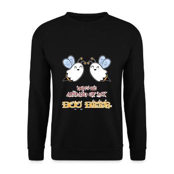 Boo Bees - Do not Be Afraid of My Boo Bees - Ladies - Unisex Sweatshirt - black - Front - Alina (178cm) & Michal (187cm)