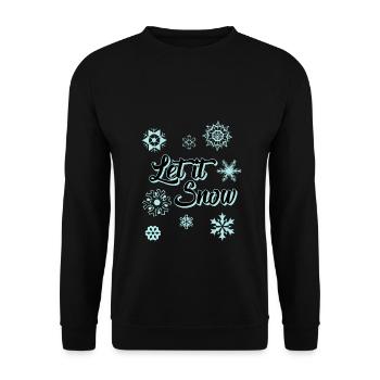 Chemise de neige pour femme et enfant - Let it snow - Sweat-shirt Unisexe - noir - Devant - Alina (178cm) & Michal (187cm)