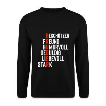 Bruder - Unisex Pullover - Schwarz - Vorne - Alina (178cm) & Michal (187cm)