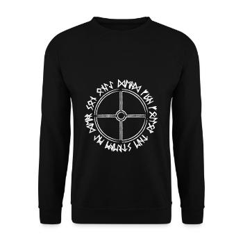 Idée cadeau cadeau Bouclier des runes viking - Sweat-shirt Unisexe - noir - Devant - Alina (178cm) & Michal (187cm)