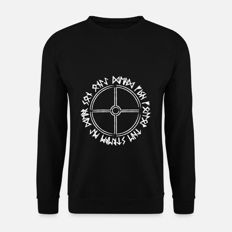 Wikinger Runen Schild Geschenk Geschenkidee - Unisex Pullover - Schwarz