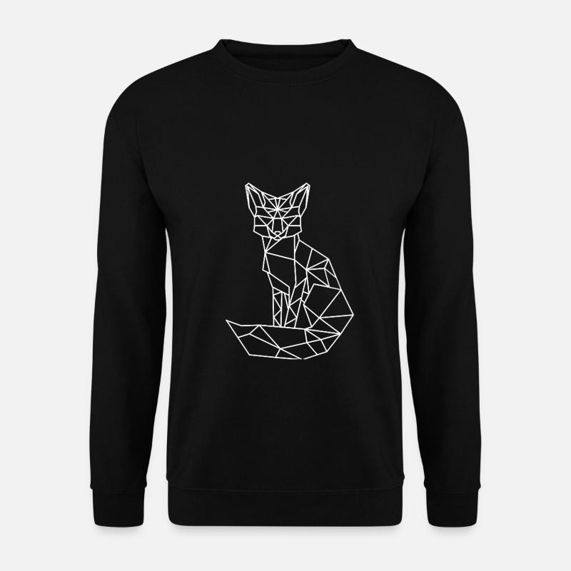 Fox poly - Unisex Sweatshirt - black