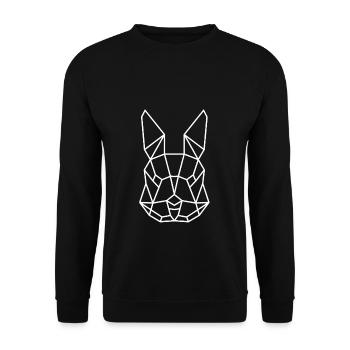 Bunny rabbit poly - Unisex Sweatshirt - black - Front - Alina (178cm) & Michal (187cm)