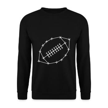 American Football Signe du zodiaque blanc Idée cadeau - Sweat-shirt Unisexe - noir - Devant - Alina (178cm) & Michal (187cm)