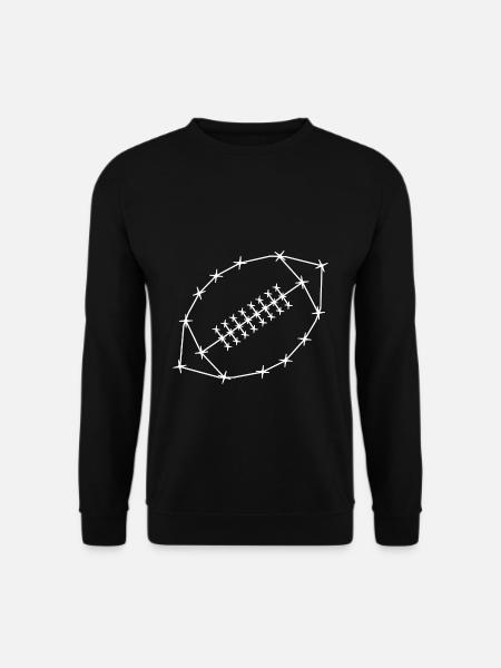 American Football Sternzeichen weiss Geschenkidee - Unisex Pullover - Schwarz