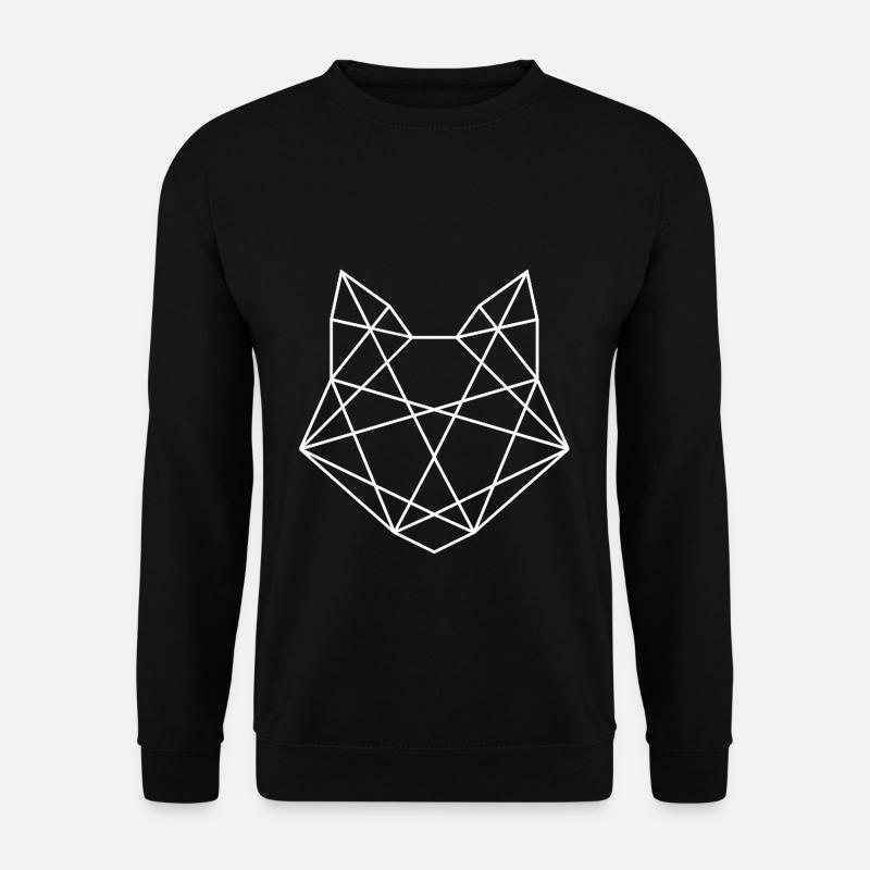 Polyart cat head - Unisex Sweatshirt - black
