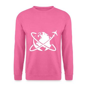 Tour du monde avion voyage - Sweat-shirt Unisexe - rose - Devant