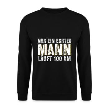 100 km Ultrawandern Mann - Unisex Pullover - Schwarz - Vorne - Alina (178cm) & Michal (187cm)