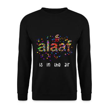 Alaaf Is In The Air Carnival Confetti Costume Fun - Unisex Sweatshirt - black - Front - Alina (178cm) & Michal (187cm)
