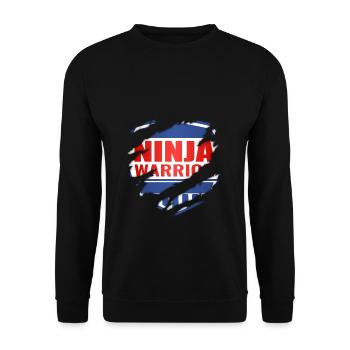 Ninja Warrior - Unisex Sweatshirt - black - Front - Alina (178cm) & Michal (187cm)