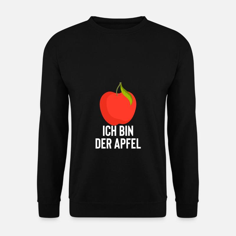 Vater Sohn Partnerlook Apfel Stamm Sprichwort V2 - Unisex Pullover - Schwarz