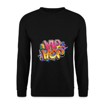 Idée de cadeau cadeau hip-hop graffiti - Sweat-shirt Unisexe - noir - Devant - Alina (178cm) & Michal (187cm)