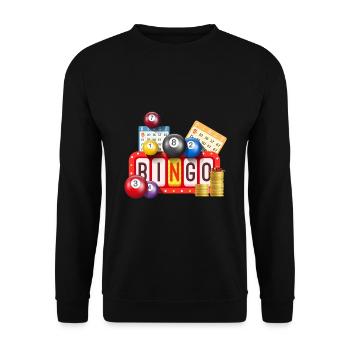 Idée cadeau cadeau bingo - Sweat-shirt Unisexe - noir - Devant - Alina (178cm) & Michal (187cm)