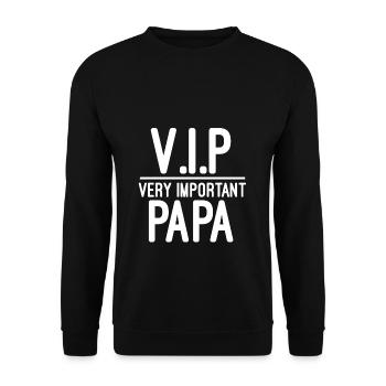 Papa fête des pères - Sweat-shirt Unisexe - noir - Devant - Alina (178cm) & Michal (187cm)