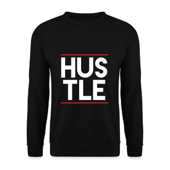 Hustle - Unisex Sweatshirt - black - Front - Alina (178cm) & Michal (187cm)