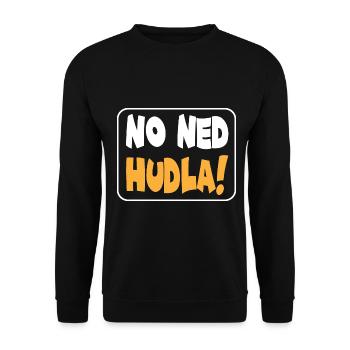 Schwäbischer Dialekt Sprüche Schwaben Sprache - Unisex Pullover - Schwarz - Vorne - Alina (178cm) & Michal (187cm)