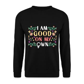 Feminist Women's Rights Female - Unisex Pullover - Schwarz - Vorne - Alina (178cm) & Michal (187cm)