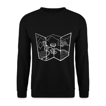 Campings - (5) - Sweat-shirt Unisexe - noir - Devant - Alina (178cm) & Michal (187cm)