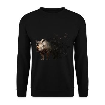Rhinoceros - Unisex Sweatshirt - black - Front - Alina (178cm) & Michal (187cm)