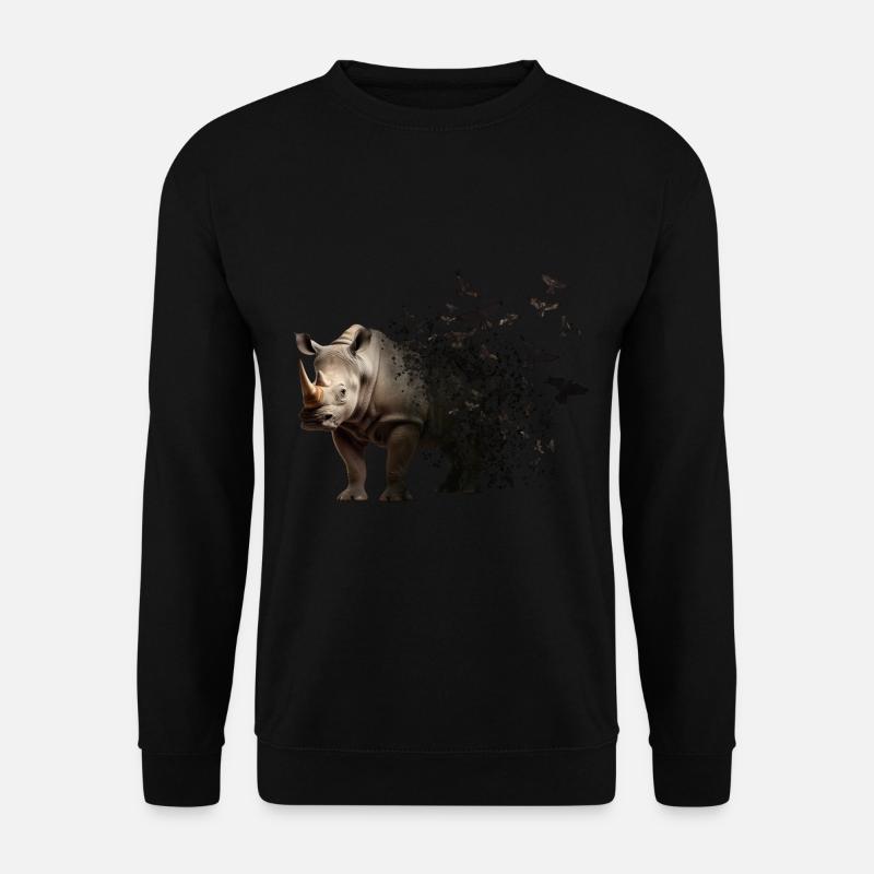Nashorn - Unisex Pullover - Schwarz