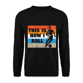 Joueur de football Footballeur Football - Sweat-shirt Unisexe - noir - Devant - Alina (178cm) & Michal (187cm)