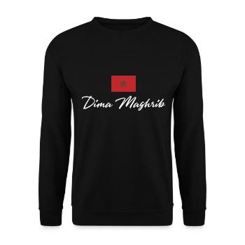 Marokko Dima Maghrib - Unisex Pullover - Schwarz - Vorne - Alina (178cm) & Michal (187cm)